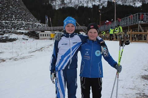 Oskar Guddal Breivik og Sigurd Fotland Fænn. Foto: John Roger Meland